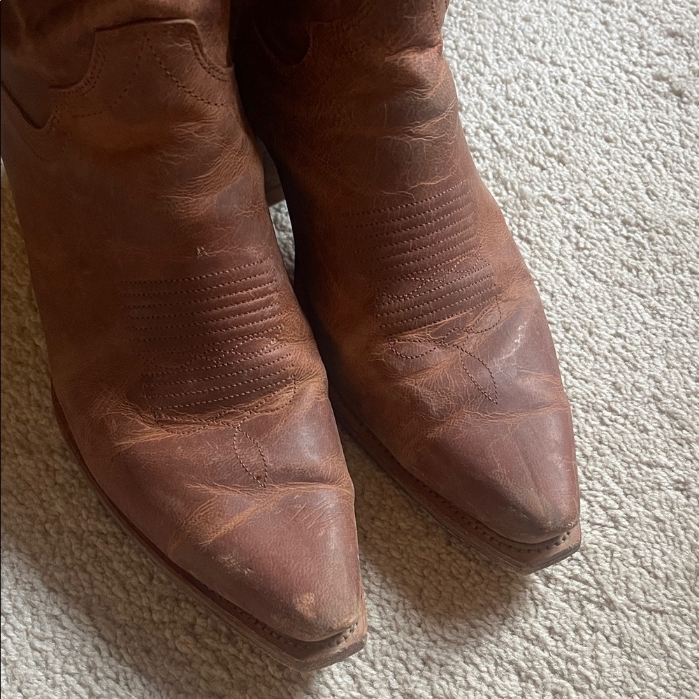 Tecovas Brown Leather Ankle Boots - Picture 4 of 7